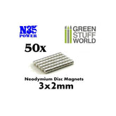 Neodymium Magnets 3x2mm - 50 uni...