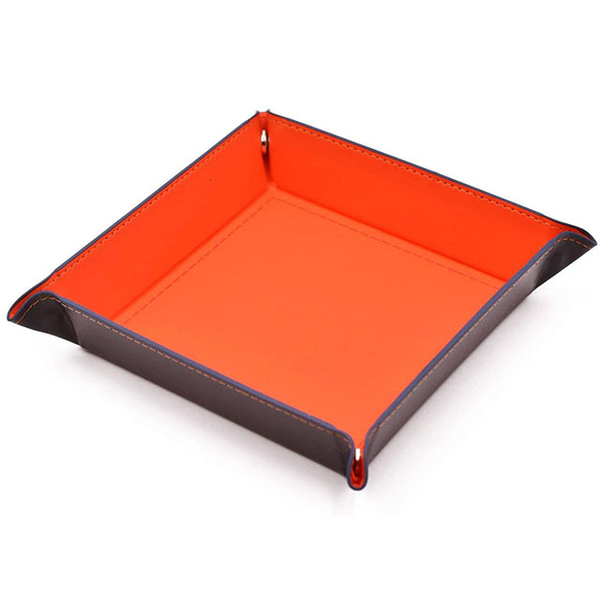 Orange Folding Dice Tray