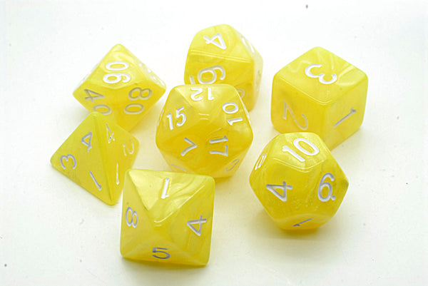 Pearl D20 Poly Dice set -Bright Yellow