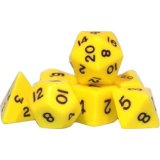 Opaque Poly Dice Set: Yellow