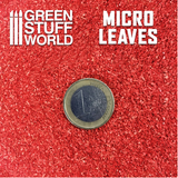 Micro Leaves -Red - Green Stuff World with 1 euro coin for scale