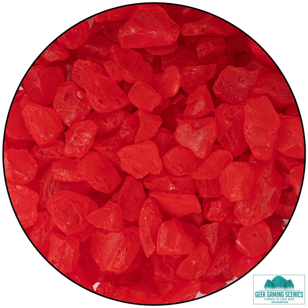 Glass shards in Red by Geek Gaming Scenics, a chunky basing material in 4-10mm