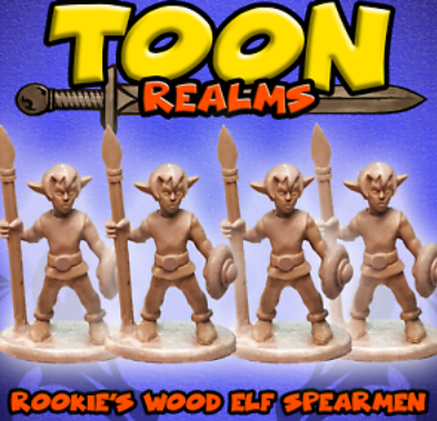 Rookies Wood Elf Spearmen - Toon Realms: www.mightylancergames.co.uk