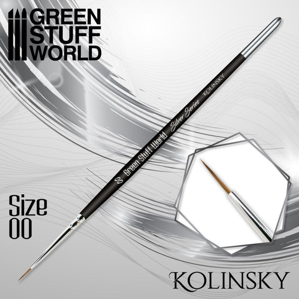 Size 00 -SILVER SERIES Kolinsky Brush - Green Stuff World