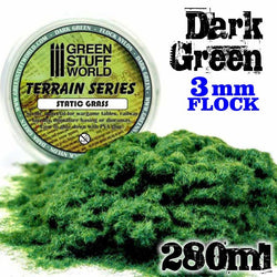 Flock Nylon Dark Green - 3mm- 280ml - Green Stuff World -9065