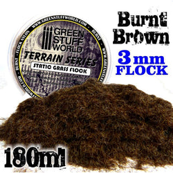 Flock Nylon Burnt Brown - 3mm- 180ml - Green Stuff World -9342