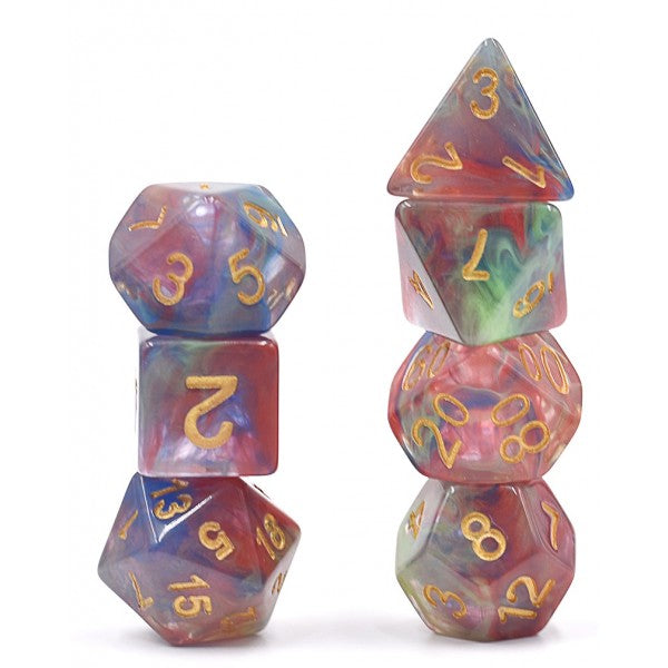 Storm Dice Set D20 Poly  - Green Red Blue