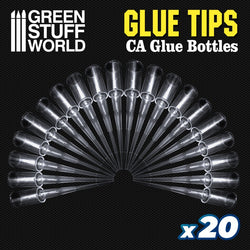 Precision tips for Super Glue Bottles X 20 - Green Stiff World - 9007