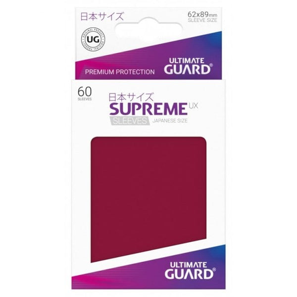 ULTIMATE GUARD SUPREME UX SLEEVES JAPANESE SIZE BURGUNDY  (60) -UGD010609