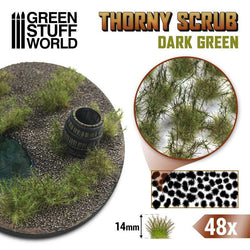 Dark Green Thorny Scrub Basing Tufts
