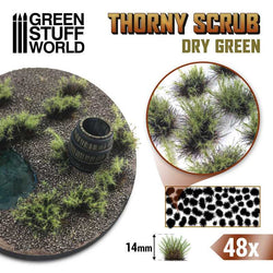 Dry Green Thorny Scrub Basing Tufts
