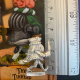 The Tinhead by Northumbrian Tin Solider is an old school style metal miniature next to a ruler