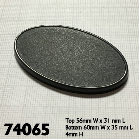 74065: 60mm x 35mm Oval Gaming Base 