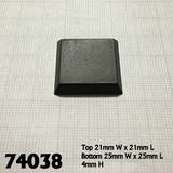 20 Pack of 1 inch Square Plastic Flat Top Base