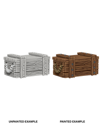 WizKids Deep Cuts Unpainted Miniatures: Crates 73090