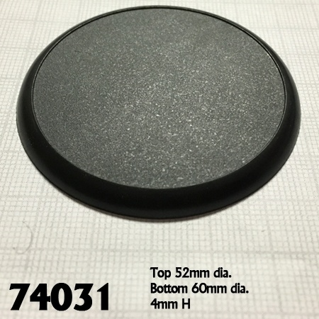 10 Pack of 60mm Round Plastic Display Bases