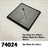 74024: 40mm Square Plastic Base ...