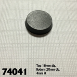 25 Pack of 20mm Round Plastic Flat Top Base