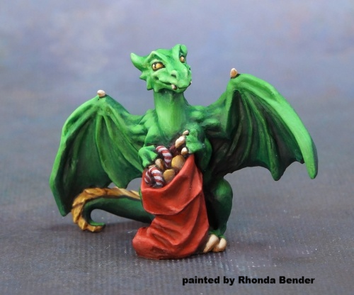 01631: 12 Days of Reaper - Dragon & Stocking by Julie Guthrie: www.mightylancergames.co.uk