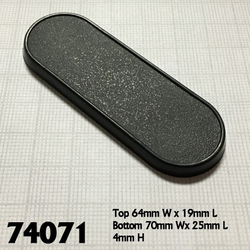 74071: 70mm x 25mm Oval Gaming Base 