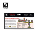 Vallejo Acrylics - British Infantry Napoleonic Wars Paint Set.
