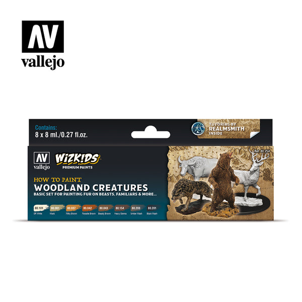 Woodland Creatures - Vallejo Wizkids Paint Set - 80.254