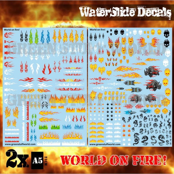 Waterslide Decals - World of Fire -Green Stuff World - 2041